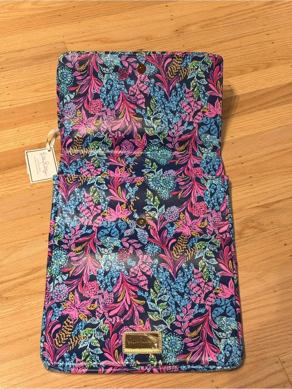 NWT Lilly Pulitzer Calypso Coast Woven laptop sleeve